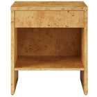 Modway Hudson 1-Drawer Burl Wood Nightstand With Shelf