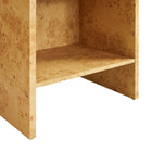 Modway Hudson 1-Drawer Burl Wood Nightstand With Shelf