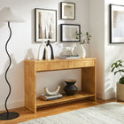 Modway Hudson 2-Drawer Burl Wood Console Table