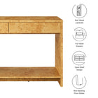Modway Hudson 2-Drawer Burl Wood Console Table