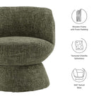 Modway Vesta Chenille Fabric Upholstered Swivel Chair