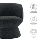 Modway Vesta Chenille Fabric Upholstered Swivel Chair