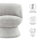 Modway Vesta Chenille Fabric Upholstered Swivel Chair