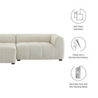 Modway Liana Left-Facing Upholstered Fabric Modular Sofa with Chaise