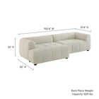 Modway Liana Left-Facing Upholstered Fabric Modular Sofa with Chaise
