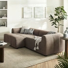 Modway Liana Left-Facing Upholstered Fabric Modular Sofa with Chaise