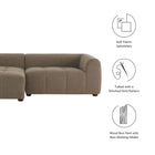 Modway Liana Left-Facing Upholstered Fabric Modular Sofa with Chaise
