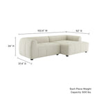 Modway Liana Right-Facing Upholstered Fabric Modular Sofa with Chaise