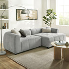 Modway Liana Right-Facing Upholstered Fabric Modular Sofa with Chaise