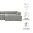 Modway Liana Right-Facing Upholstered Fabric Modular Sofa with Chaise