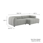 Modway Liana Right-Facing Upholstered Fabric Modular Sofa with Chaise