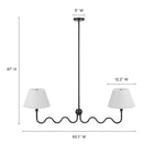 Modway Wave Squiggle 2-Arm Pendant Light