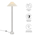 Modway Illusion Marble Dome Floor Lamp