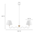 Modway Sunlit Squiggle 2-Arm Pendant Light