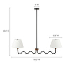 Modway Sunlit Squiggle 2-Arm Pendant Light