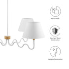 Modway Sunlit Squiggle 4-Arm Pendant Light
