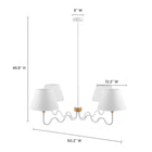 Modway Sunlit Squiggle 4-Arm Pendant Light