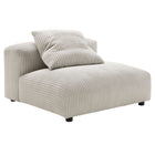 Modway Solace 4-Piece Modular Corduroy Upholstered Sectional Sofa With Ottoman