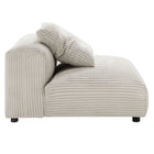 Modway Solace 4-Piece Modular Corduroy Upholstered Sectional Sofa With Ottoman