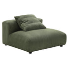 Modway Solace 4-Piece Modular Corduroy Upholstered Sectional Sofa With Ottoman