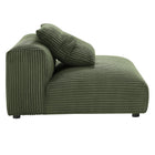 Modway Solace 4-Piece Modular Corduroy Upholstered Sectional Sofa With Ottoman