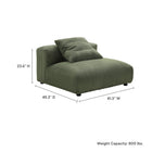 Modway Solace Modular Corduroy Upholstered Armless Chair