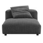 Modway Solace Modular Upholstered Fabric Armless Chair and Ottoman Set