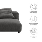 Modway Solace Modular Upholstered Fabric Armless Chair