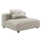 Modway Solace Modular Upholstered Fabric Armless Chair and Ottoman Set