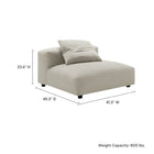 Modway Solace Modular Upholstered Fabric Armless Chair