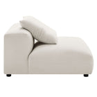 Modway Solace Modular Upholstered Fabric Armless Chair and Ottoman Set