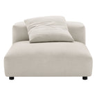 Modway Solace Modular Upholstered Fabric Armless Chair and Ottoman Set