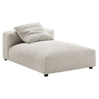 Modway Solace 4-Piece Modular Corduroy Upholstered Sectional Sofa With Ottoman