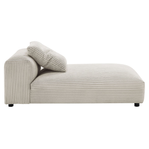 Modway Solace Modular Corduroy Upholstered Armless Chaise Lounge  