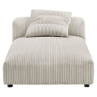 Modway Solace Modular Corduroy Upholstered Armless Chaise Lounge