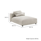 Modway Solace Modular Corduroy Upholstered Armless Chaise Lounge