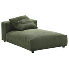 Modway Solace 4-Piece Modular Corduroy Upholstered Sectional Sofa With Ottoman