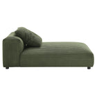 Modway Solace 4-Piece Modular Corduroy Upholstered Sectional Sofa With Ottoman