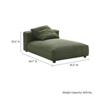Modway Solace Modular Corduroy Upholstered Armless Chaise Lounge