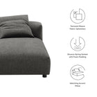 Modway Solace Modular Upholstered Fabric Armless Chaise Lounge