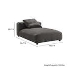 Modway Solace Modular Upholstered Fabric Armless Chaise Lounge