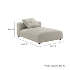 Modway Solace Modular Upholstered Fabric Armless Chaise Lounge