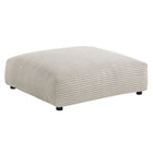 Modway Solace 4-Piece Modular Corduroy Upholstered Sectional Sofa With Ottoman