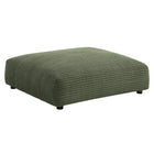 Modway Solace 4-Piece Modular Corduroy Upholstered Sectional Sofa With Ottoman