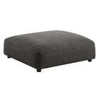 Modway Solace Modular Upholstered Fabric Armless Chair and Ottoman Set