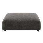 Modway Solace Modular Upholstered Fabric Armless Chair and Ottoman Set