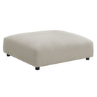 Modway Solace Modular Upholstered Fabric Armless Chair and Ottoman Set