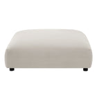 Modway Solace Modular Upholstered Fabric Armless Chair and Ottoman Set