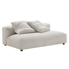 Modway Solace Modular Corduroy Upholstered Armless Loveseat and Ottoman Set