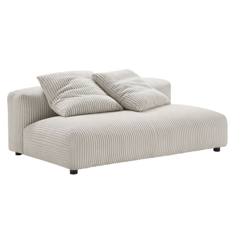 Modway Solace Modular Corduroy Upholstered Armless Loveseat  